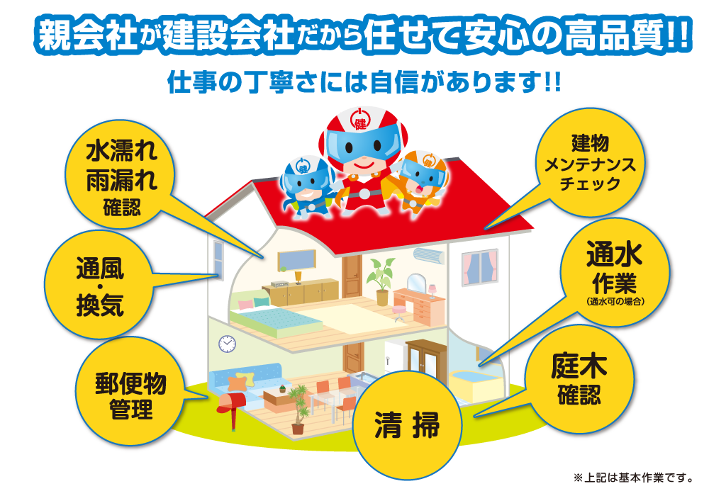 親会社が建設会社だから任せて安心の高品質! 仕事の丁寧さには自信があります!